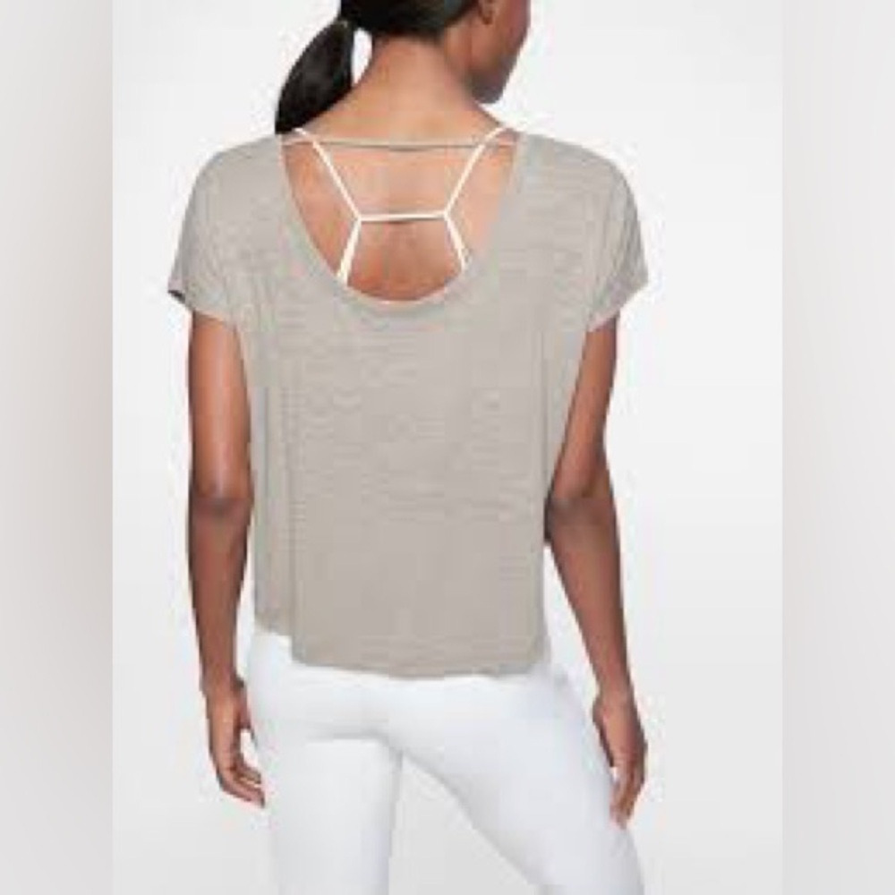 Athleta Light Tan Short Sleeve Top